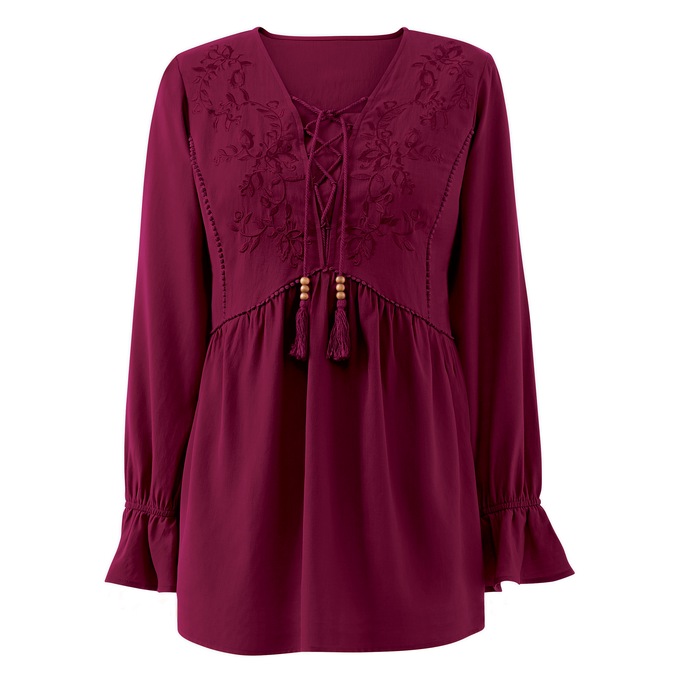 Ginger Spice Peasant Top, , large