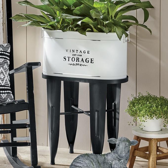 Vintage Storage Planter, , large