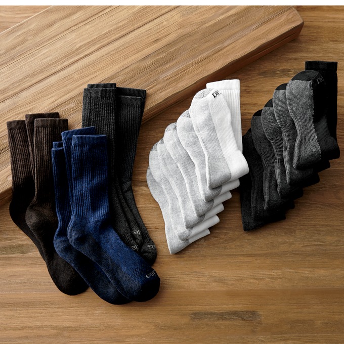 Dickies 6-Pair Pack Men's Dri-Tech Crew Socks, , large