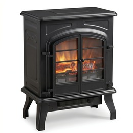 1500W Electric Fireplace Stove Heater with Remote &amp; Realistic Flame Effect, , large