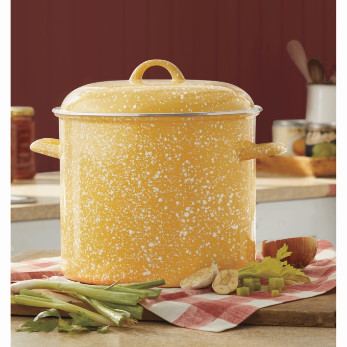12-qt. Speckled Stockpot with Lid, , large