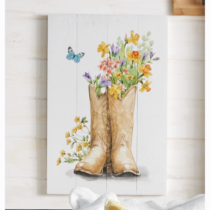 Flowers in Boots Wall Art, , large