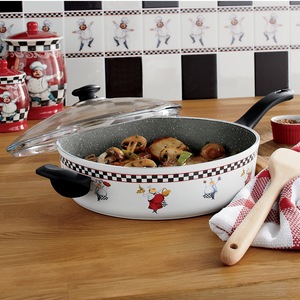 Chef Enamel 12-Inch Saute Pan with Lid, , large