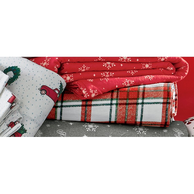 Plaid Cotton Flannel Sheet Set, , large