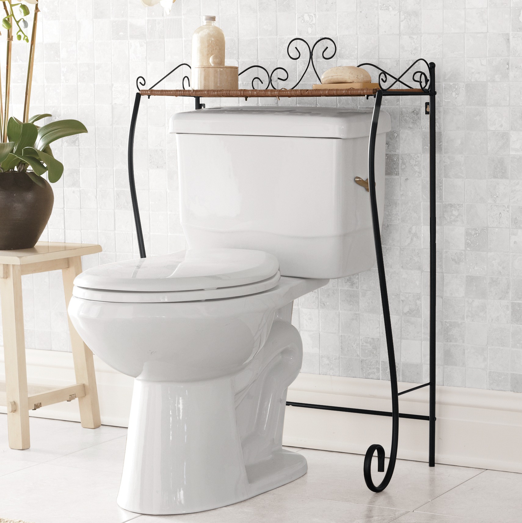 over the toilet shelf