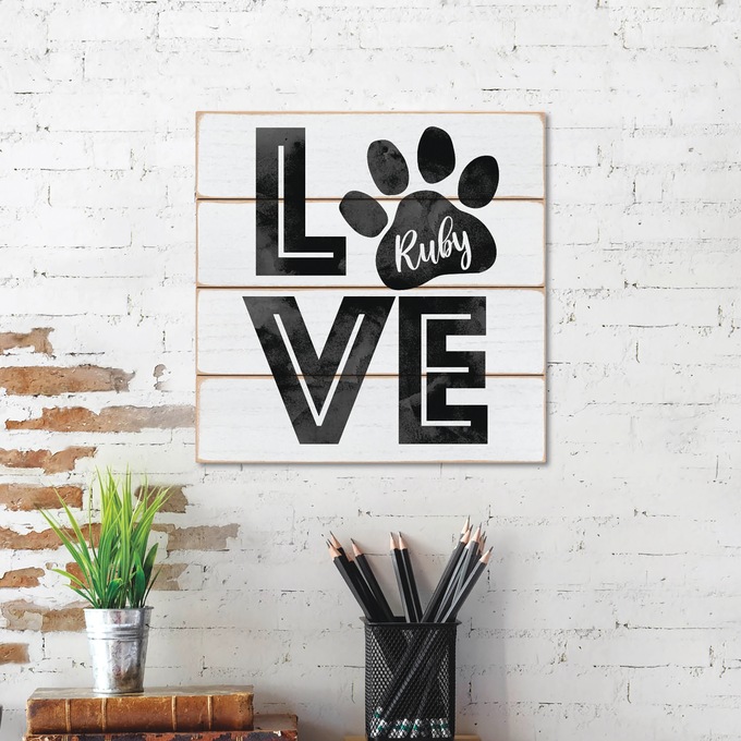  Personalized Love My Pet Wall Art, Multi, large