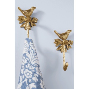 Set of 2 Bird Wall Hooks, , large