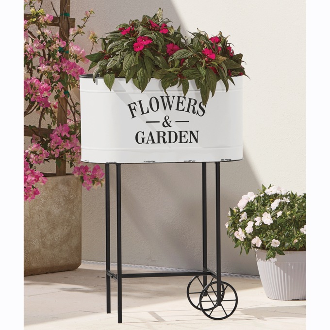 Farmhouse Planter with Stand, , large