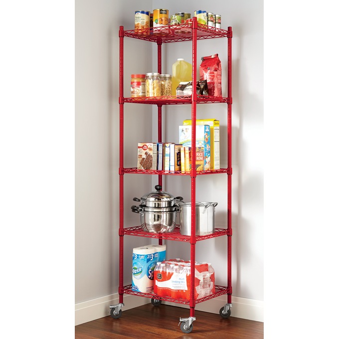 5 Shelf Metal Rolling Racks Country Door
