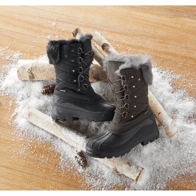 Tall winter duck boots top