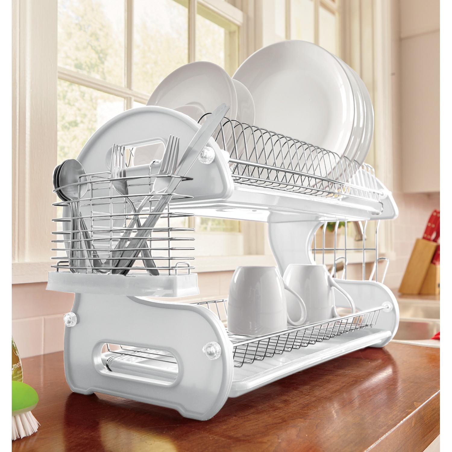 Home basics 2 tier dish drainer outlet