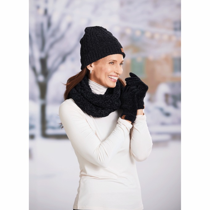 Crazy Soft Chenille Hat/Scarf/Glove Set, , large