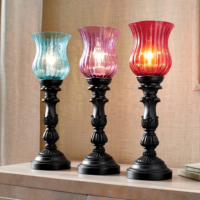 Colored Glass Accent Uplight, , large