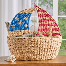Woven Americana Boat Basket, , large