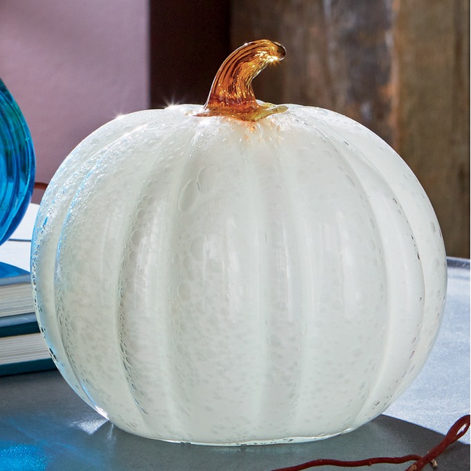 White Glass Pumpkin | Country Door