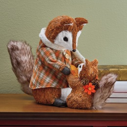 Sisal Fox Mama &amp; Baby, , large