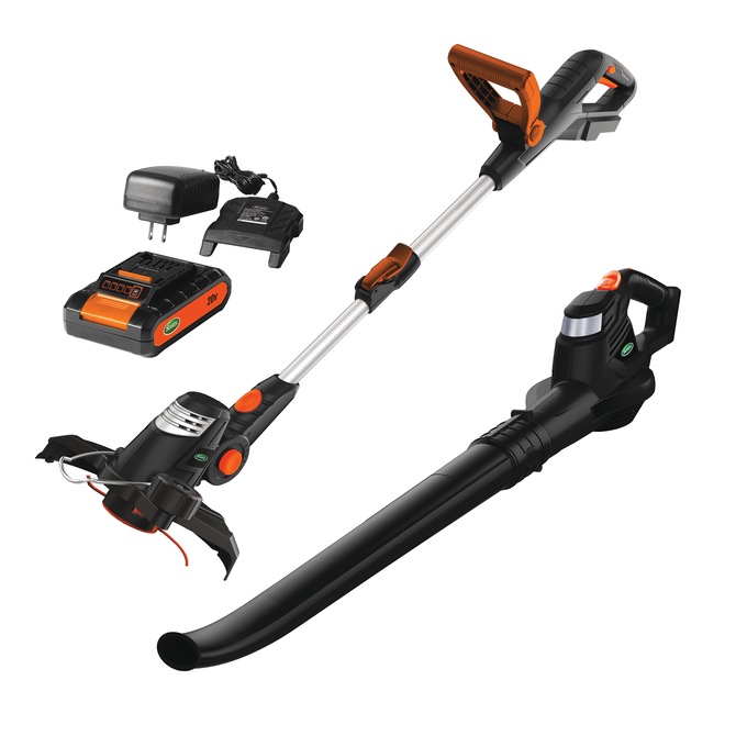 Scotts 20V Cordless Trimmer &amp; Blower Combo, Battery and Battery Charger, , large