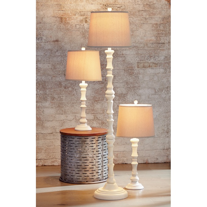 Set of 3 Tesla Turned-Base Lamps, , large