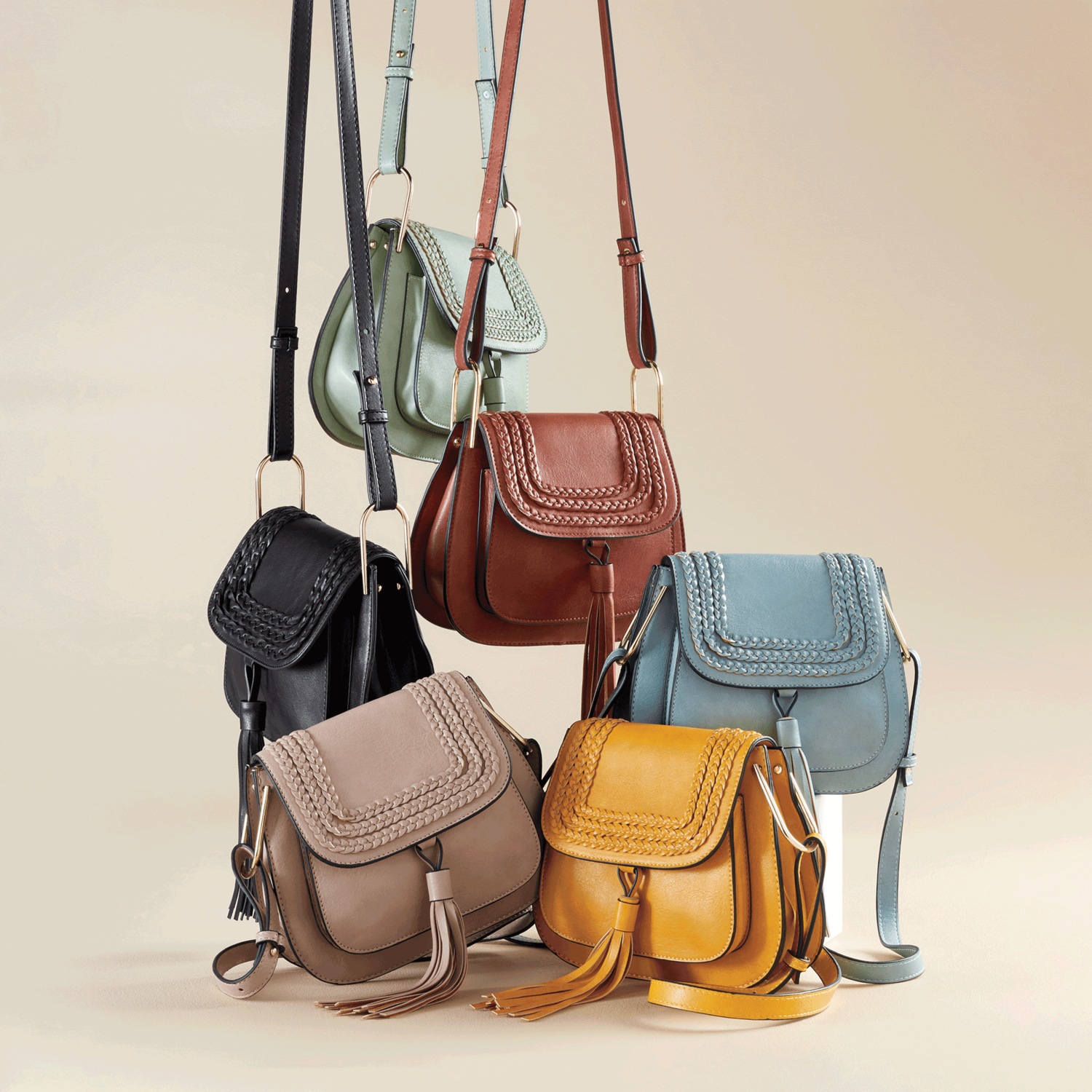 Tassel Crossbody Bag Yellow