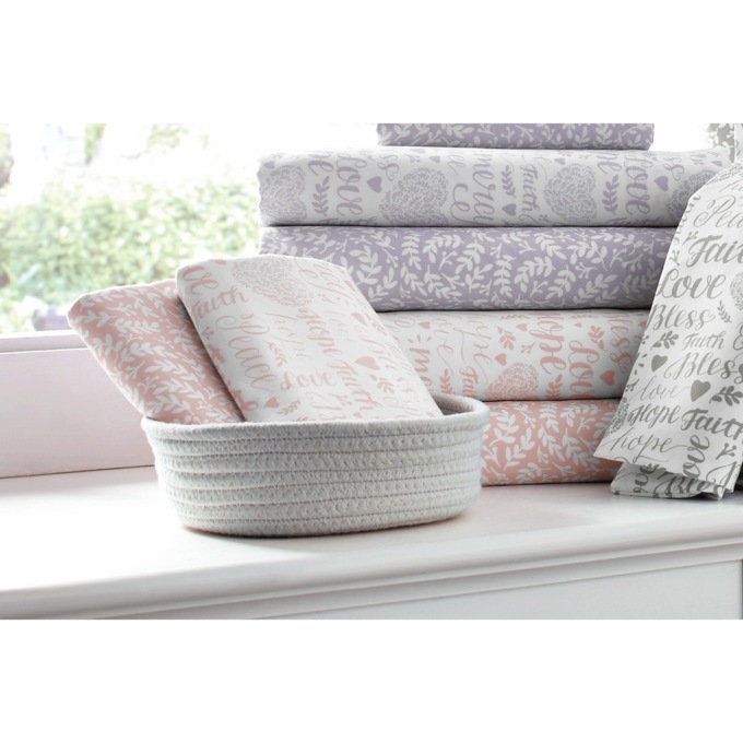 Religious Sentiments 2-Pack Microfiber Sheet Set, , large