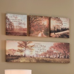 Set Of 4 Love Story Nature Wall Art, , large