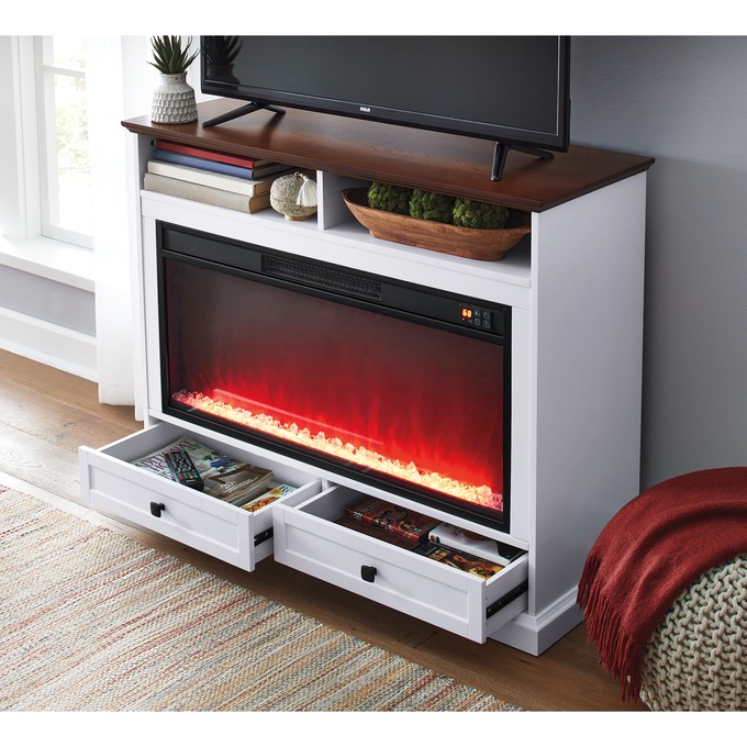 Storage Fireplace with Drawers, , large