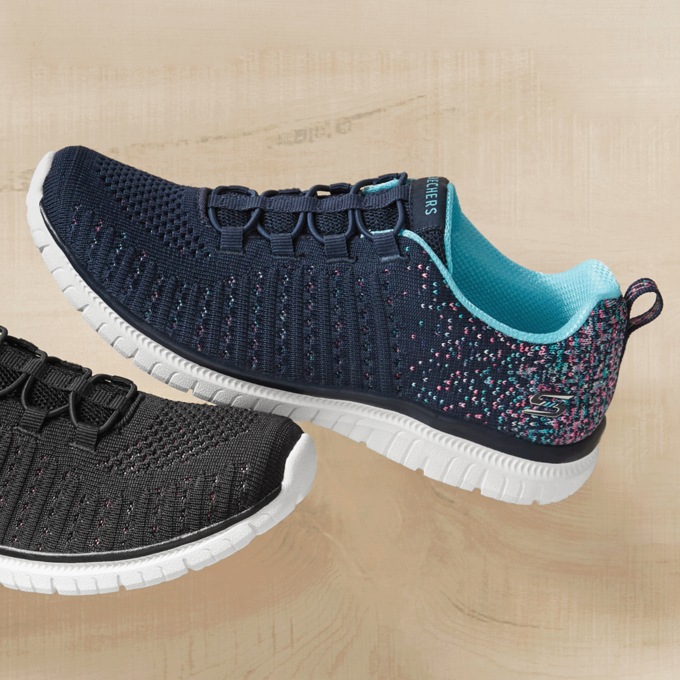 Skechers mesh bungee slip on top