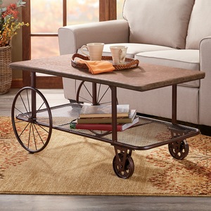 Wagon Wheel Coffee Table, , large