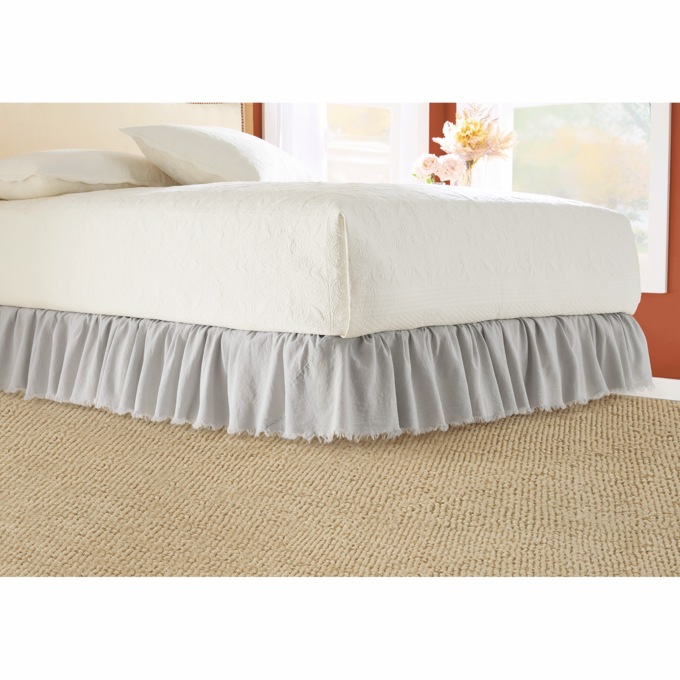 Raw-Edge Ruffled Bedskirt, , large