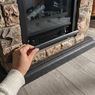 Faux-Stone Electric Fireplace, Rustic, , large