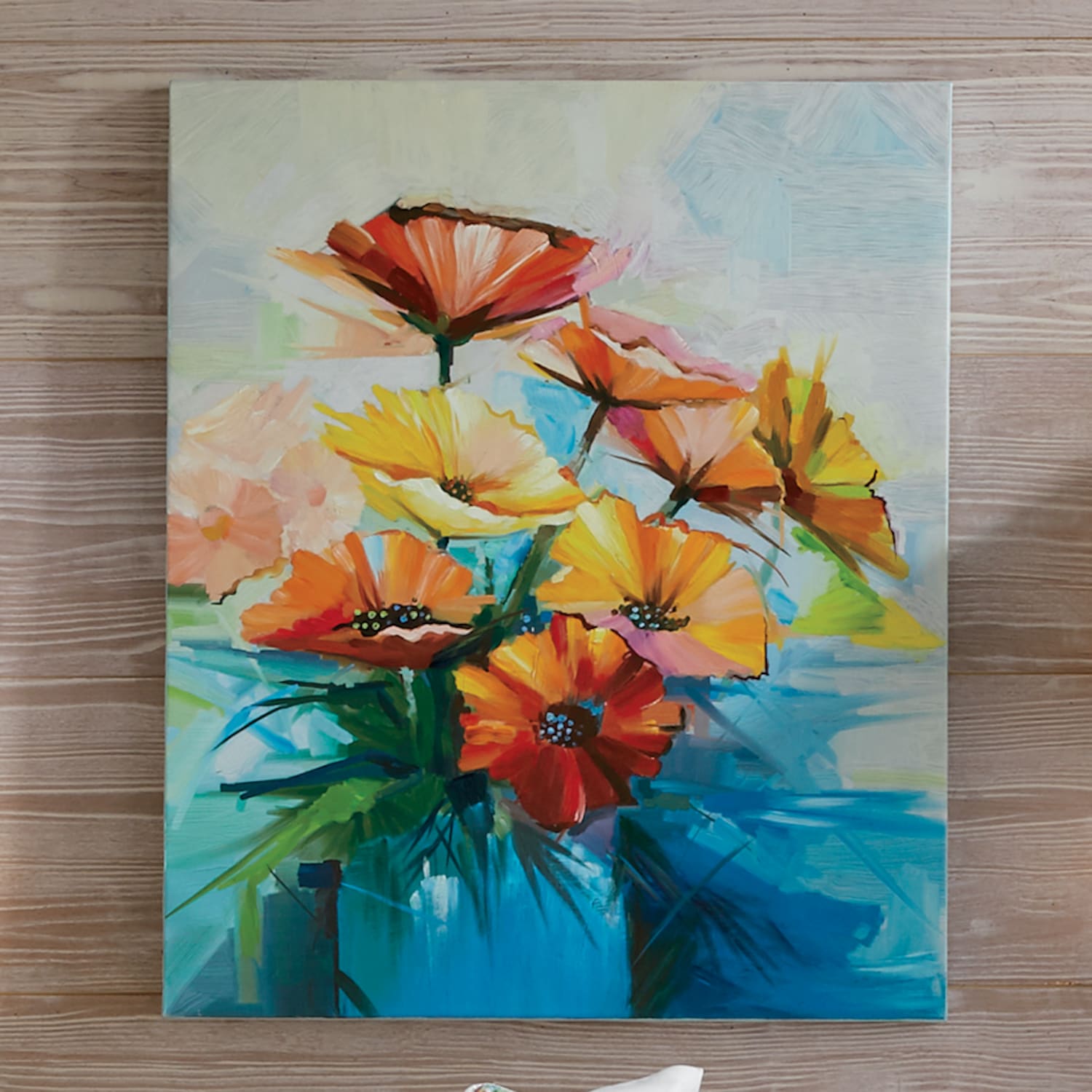 Bright Vase Floral Canvas Country Door