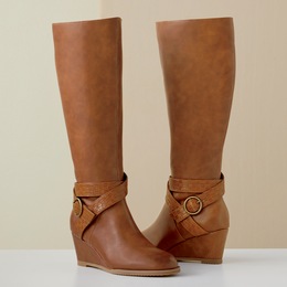 Belted Wedge Boot, , large