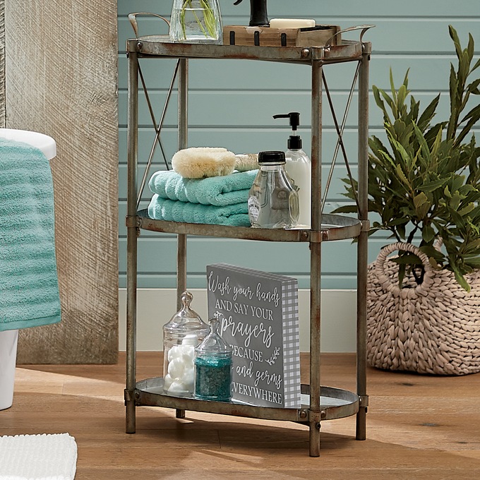 Galvanized Metal Storage Tower, , large