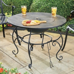 30&quot; Wrought Iron Fire Pit Table, , large
