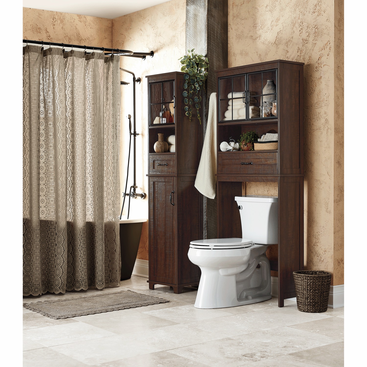 Shower store curtain lace