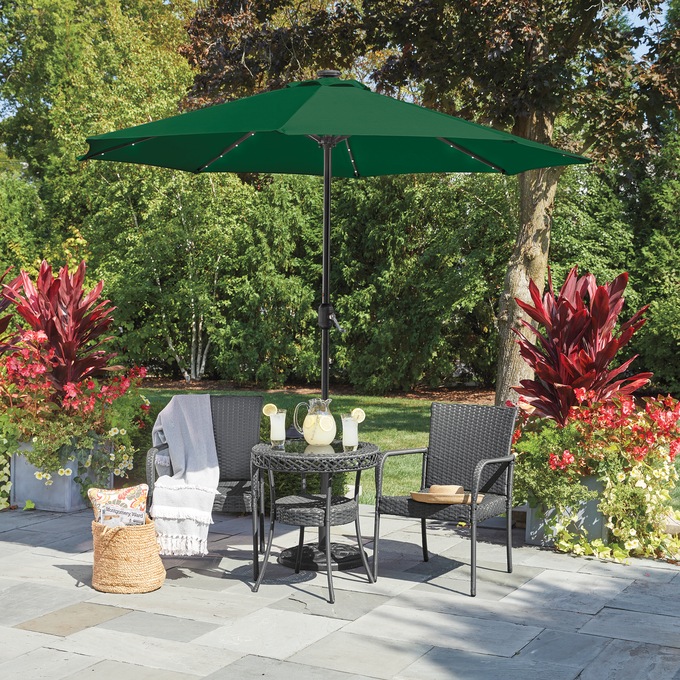 Solar Lighted Umbrella, , large