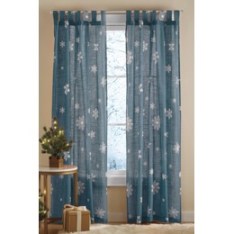 Scattered Snowflake Tab Top Single Panel, , large