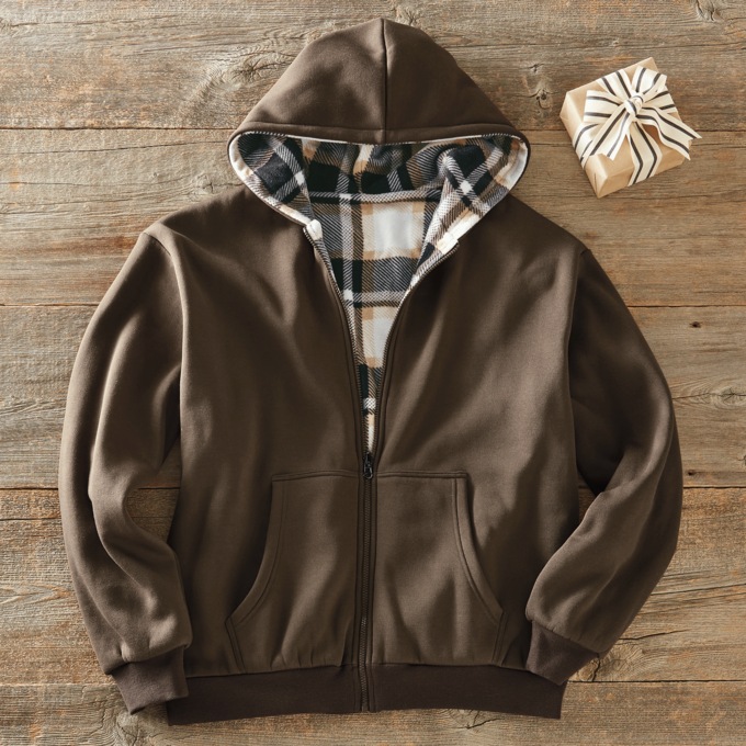 Fleece Reversible Hoodie, , large