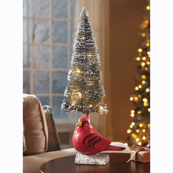 Frosted LED Bottlebrush Tree, , large