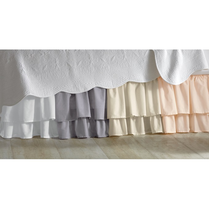 Cottage Voile Bedskirt, , large
