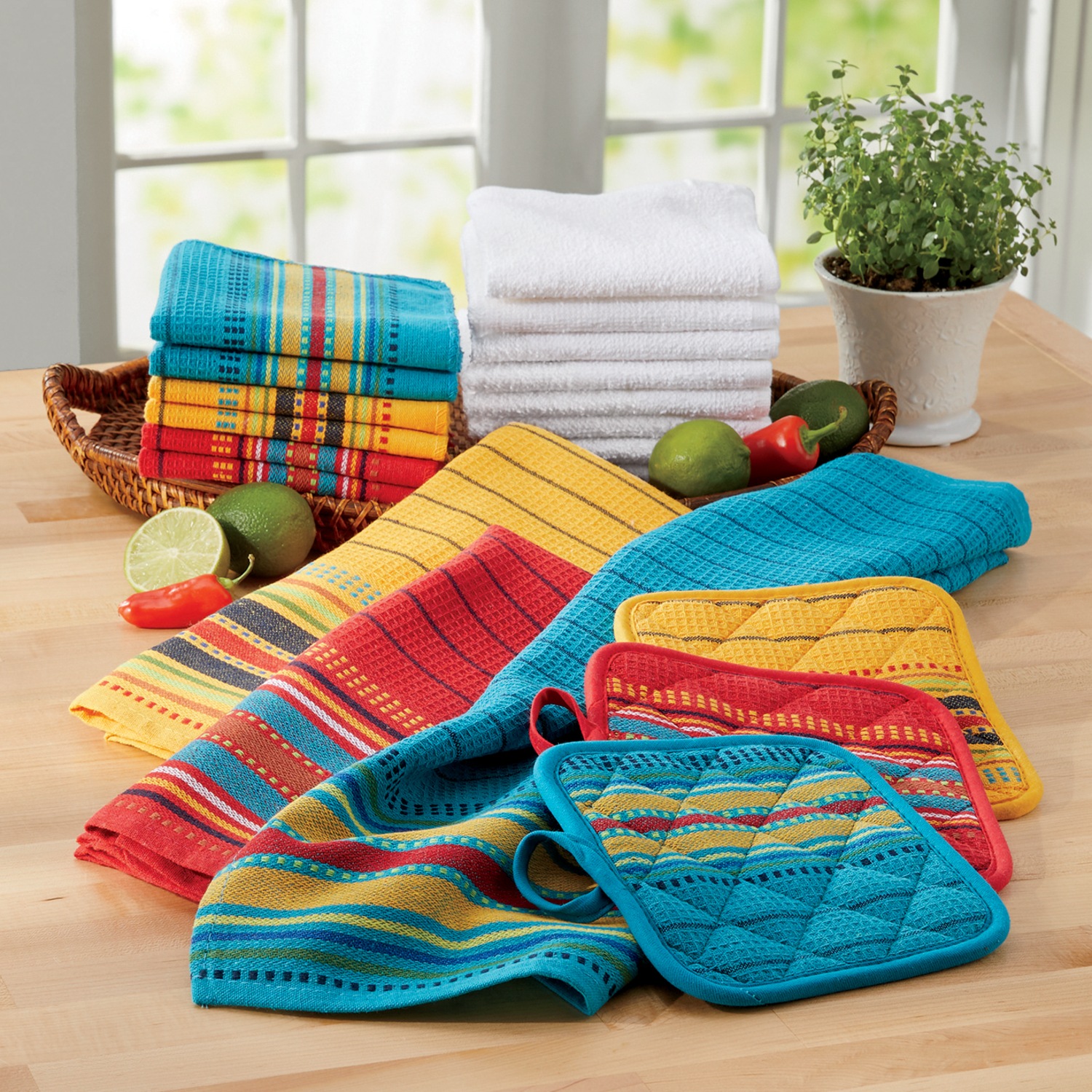 20 Piece Salsa Kitchen  Towel  Set  Country Door