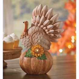 Lit Turkey Figurine, , large