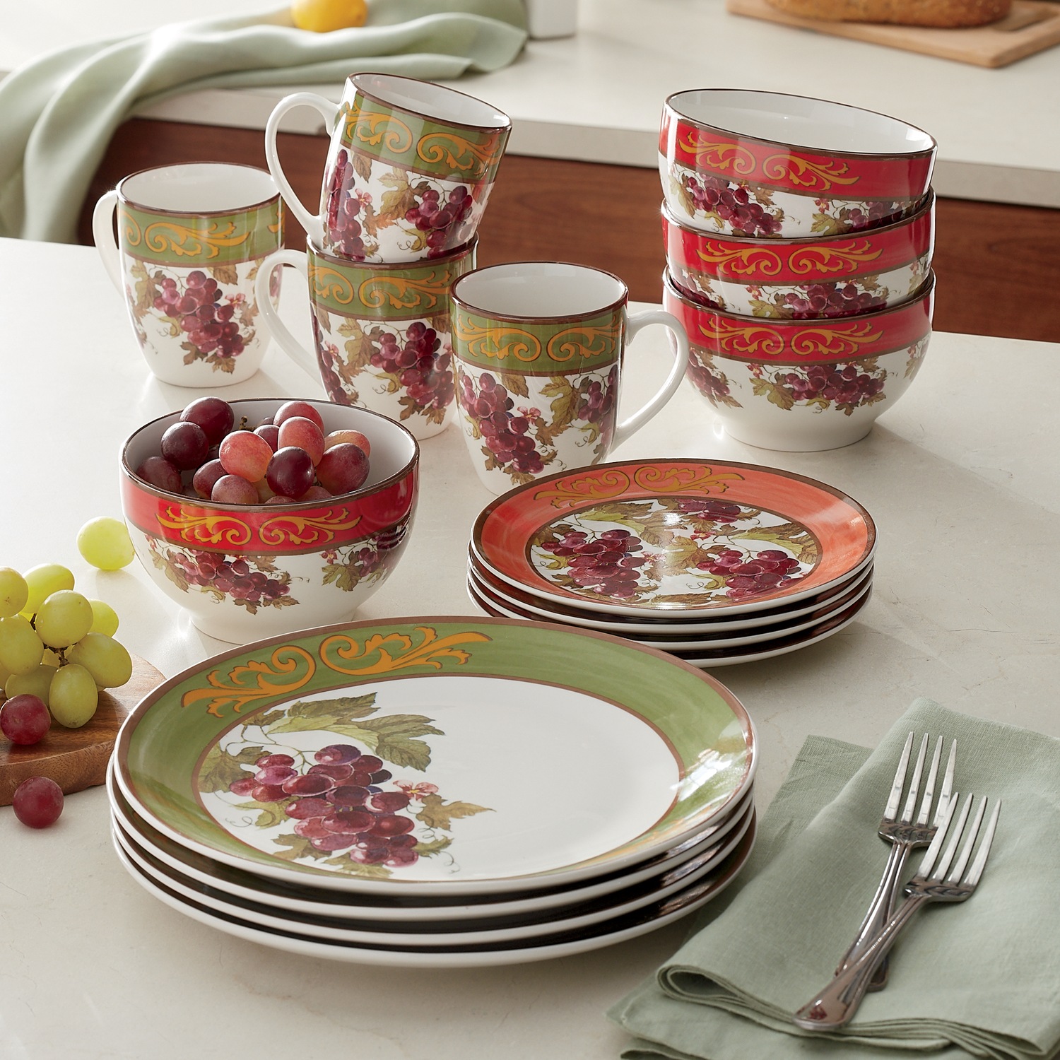 Concord Grape Dinnerware and Canister Sets