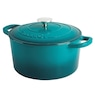Crock Pot Artisan 5-qt. Enameled Cast Iron Dutch Oven with Lid, Teal Ombre, large