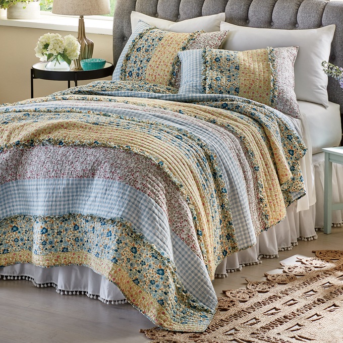 Bluebell Oversized Quilt and Sham, , large