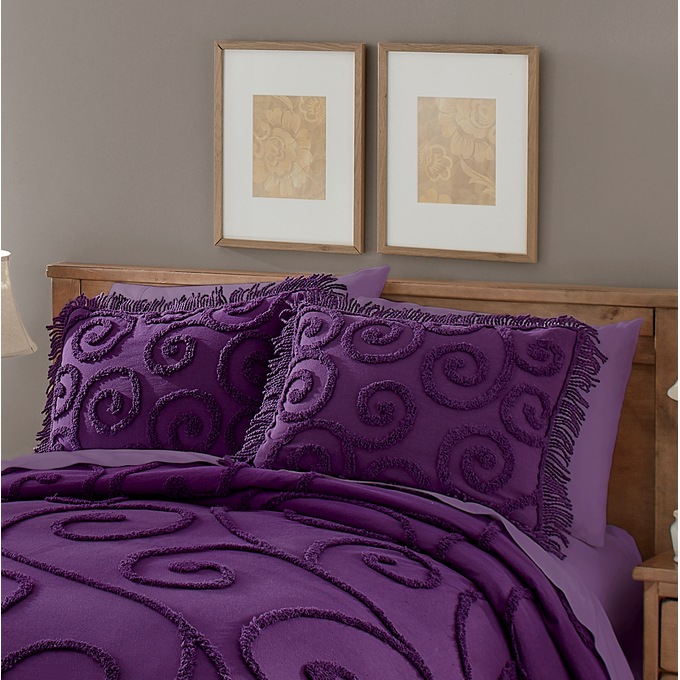 Scroll Chenille Sham, , large
