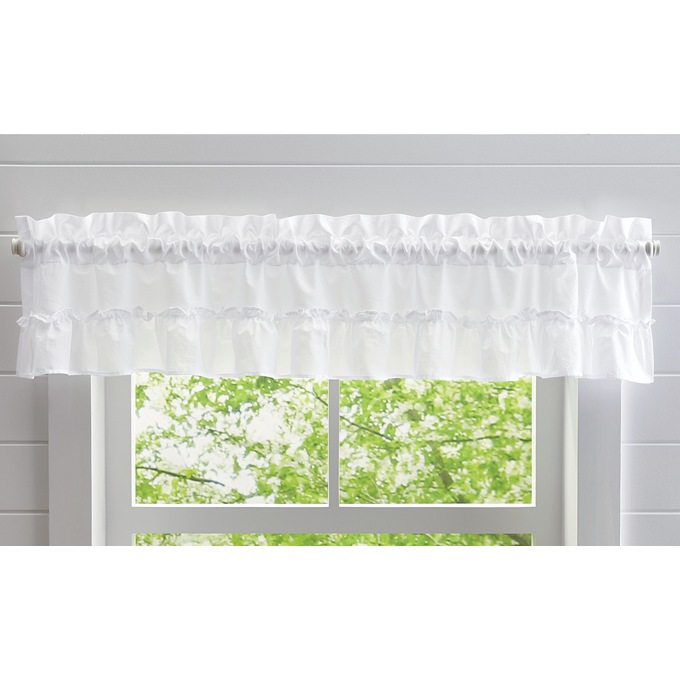 Cottage Voile Bedskirt, Euro Sham and Window Treatments | Country Door