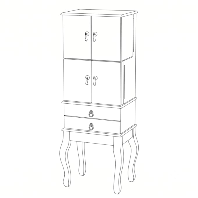 Camille Jewelry Armoire, , large