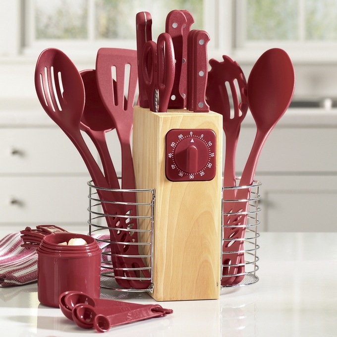 25 Piece Cutlery Utensil Set Country Door
