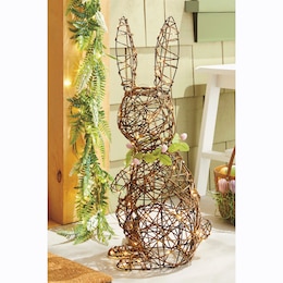 Lit Rattan Rabbit, , large